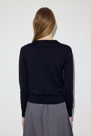 【SS先行アイテム】カシミヤミックスクルーネックニット 詳細画像