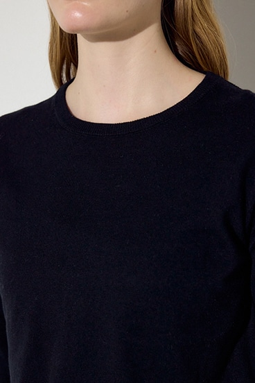 【SS先行アイテム】カシミヤミックスクルーネックニット 詳細画像