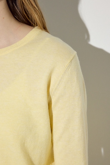 【SS先行アイテム】カシミヤミックスクルーネックニット 詳細画像