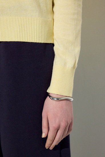 【SS先行アイテム】カシミヤミックスクルーネックニット 詳細画像