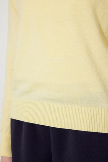 【SS先行アイテム】カシミヤミックスクルーネックニット 詳細画像