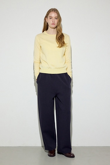 【SS先行アイテム】カシミヤミックスクルーネックニット 詳細画像