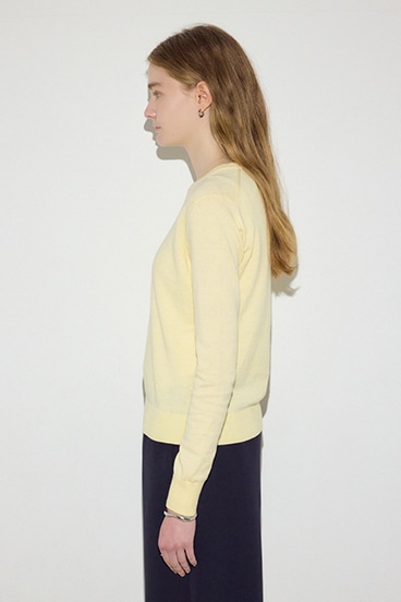 【SS先行アイテム】カシミヤミックスクルーネックニット 詳細画像