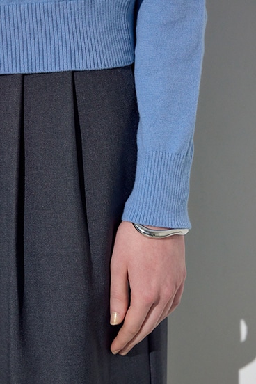 【SS先行アイテム】カシミヤミックスクルーネックニット 詳細画像