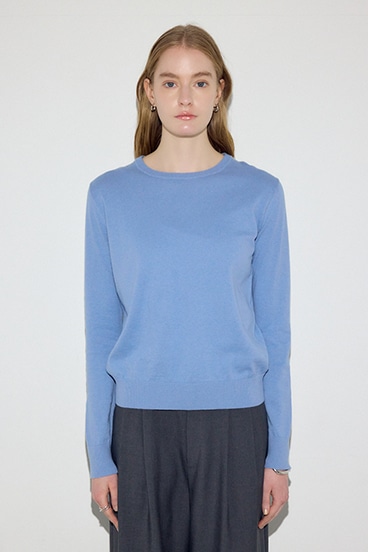 【SS先行アイテム】カシミヤミックスクルーネックニット 詳細画像