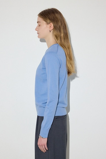 【SS先行アイテム】カシミヤミックスクルーネックニット 詳細画像