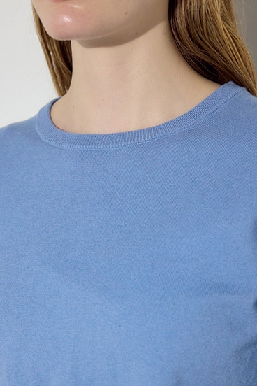 【SS先行アイテム】カシミヤミックスクルーネックニット 詳細画像