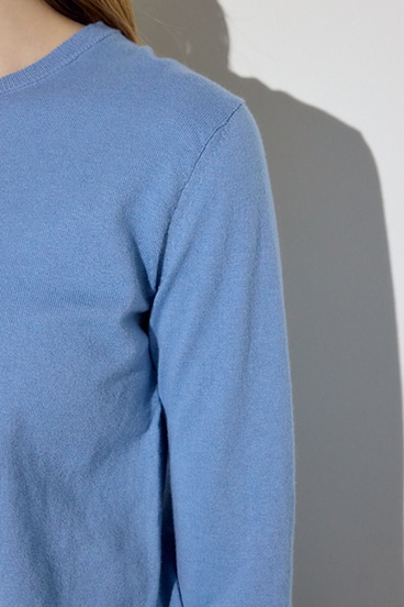 【SS先行アイテム】カシミヤミックスクルーネックニット 詳細画像
