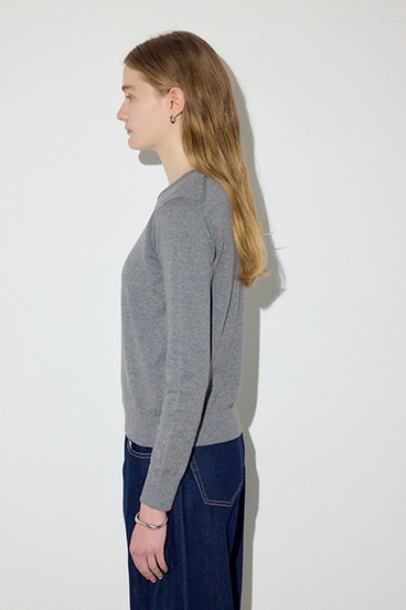 【SS先行アイテム】カシミヤミックスクルーネックニット 詳細画像