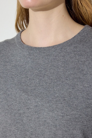 【SS先行アイテム】カシミヤミックスクルーネックニット 詳細画像