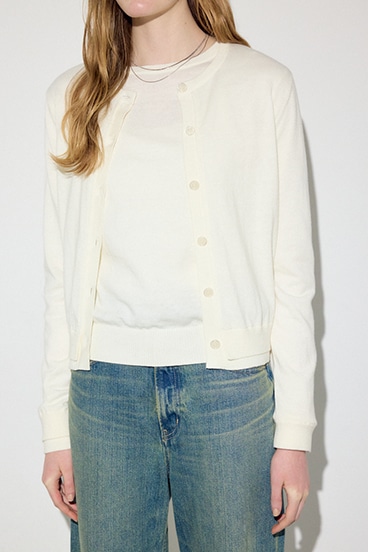 【SS先行アイテム】カシミヤミックスレイヤードニットカーディガン