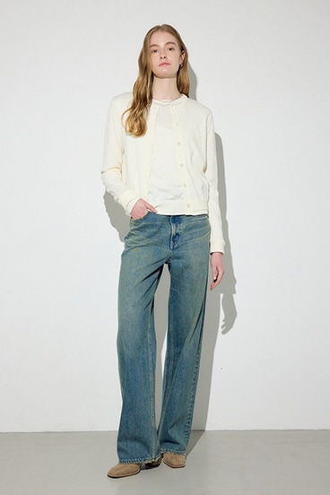 【SS先行アイテム】カシミヤミックスレイヤードニットカーディガン 詳細画像