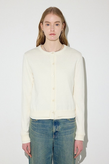 【SS先行アイテム】カシミヤミックスレイヤードニットカーディガン 詳細画像