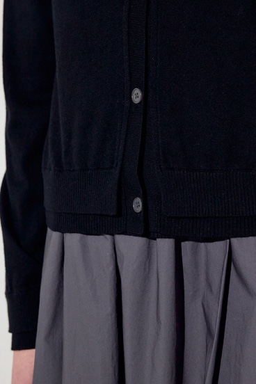 【SS先行アイテム】カシミヤミックスレイヤードニットカーディガン 詳細画像