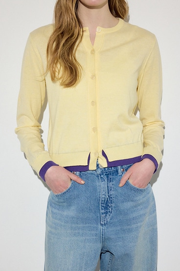 【SS先行アイテム】カシミヤミックスレイヤードニットカーディガン 詳細画像