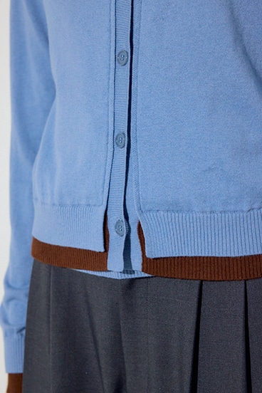 【SS先行アイテム】カシミヤミックスレイヤードニットカーディガン 詳細画像