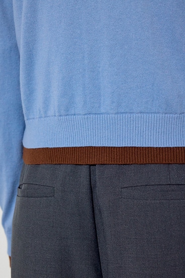 【SS先行アイテム】カシミヤミックスレイヤードニットカーディガン 詳細画像