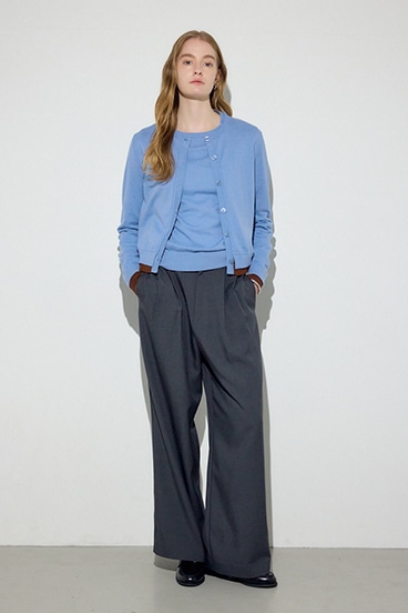 【SS先行アイテム】カシミヤミックスレイヤードニットカーディガン 詳細画像