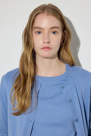 【SS先行アイテム】カシミヤミックスレイヤードニットカーディガン 詳細画像