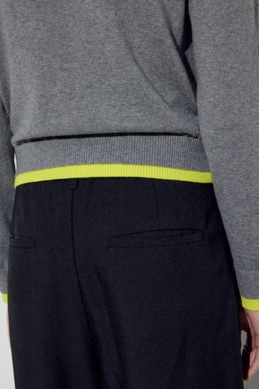 【SS先行アイテム】カシミヤミックスレイヤードニットカーディガン 詳細画像