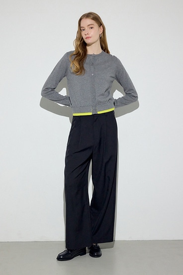 【SS先行アイテム】カシミヤミックスレイヤードニットカーディガン 詳細画像