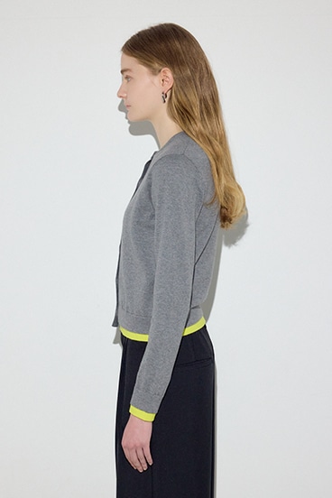 【SS先行アイテム】カシミヤミックスレイヤードニットカーディガン 詳細画像