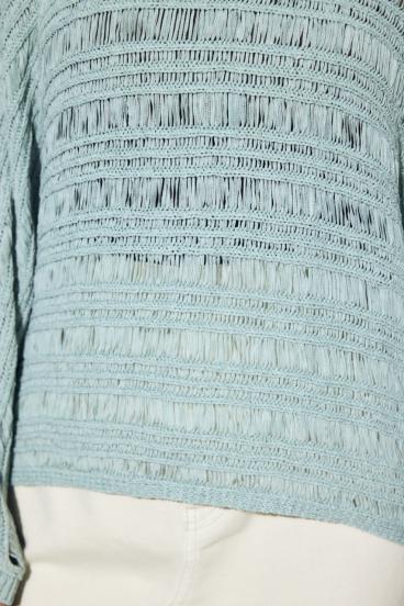 テープヤーンドルマンニットトップス 詳細画像