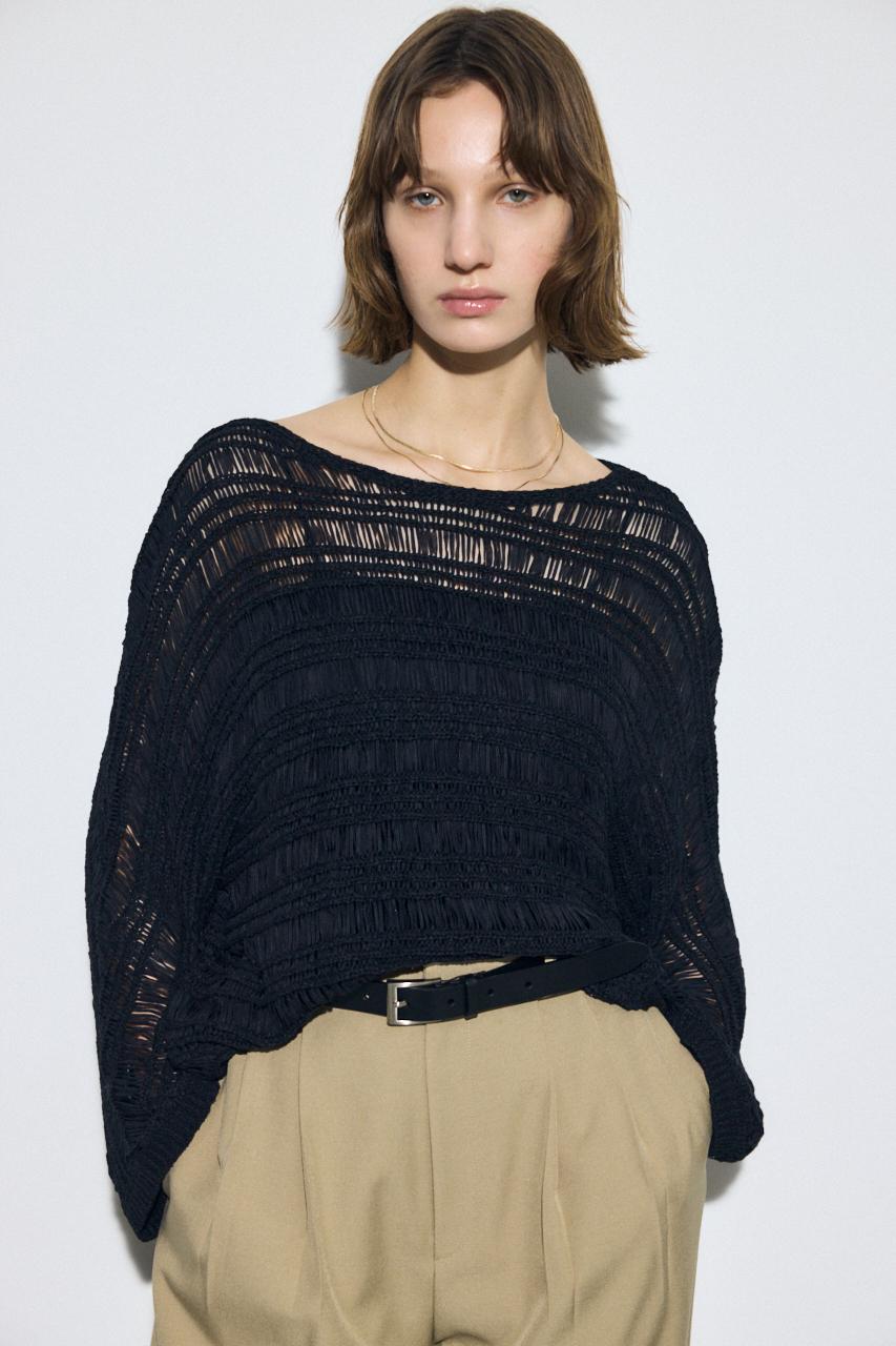 テープヤーンドルマンニットトップス