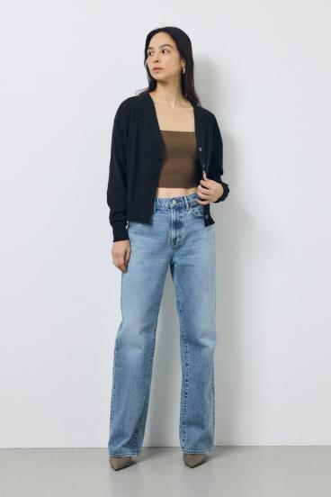 Vネックベーシックニットカーディガン 詳細画像