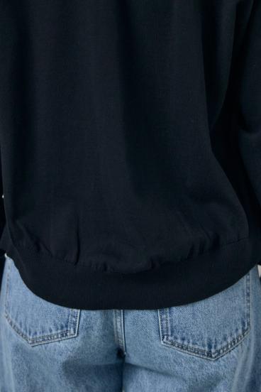 Vネックベーシックニットカーディガン 詳細画像