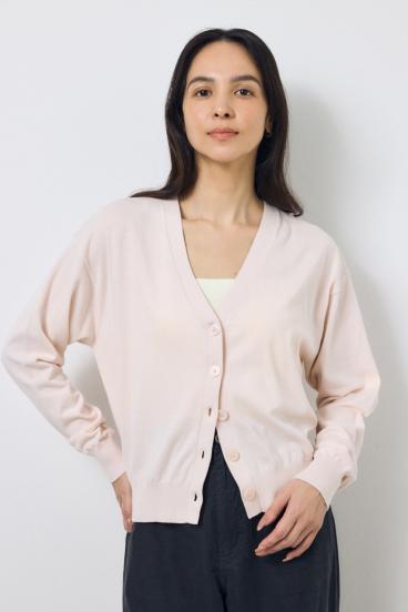Vネックベーシックニットカーディガン