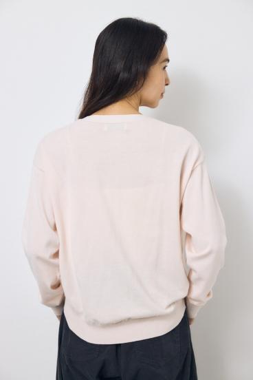 Vネックベーシックニットカーディガン 詳細画像