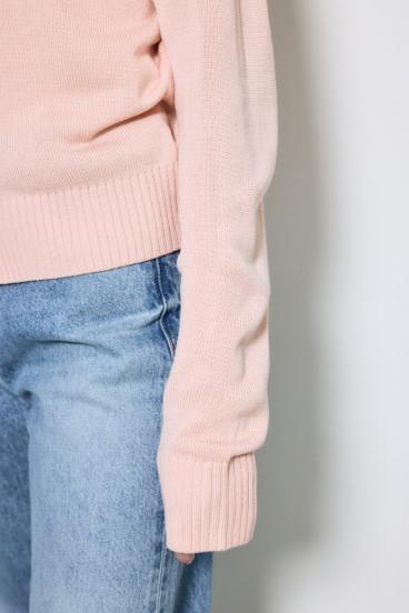 リネンタッチクルーネックニットカーディガン 詳細画像