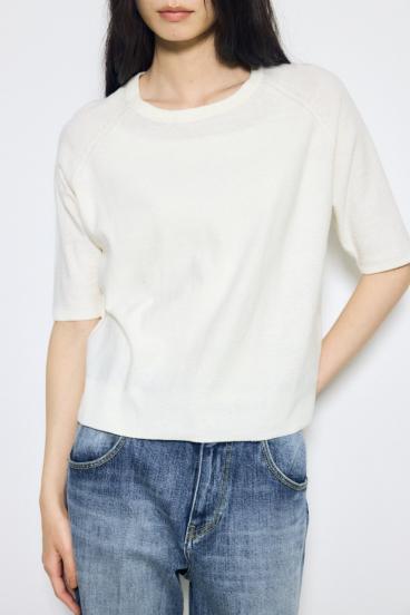 カシミヤミックスハーフスリーブニット 詳細画像