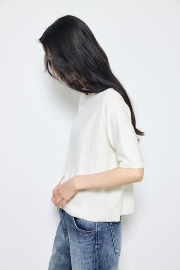 カシミヤミックスハーフスリーブニット 詳細画像