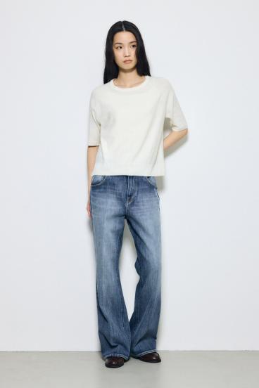 カシミヤミックスハーフスリーブニット 詳細画像