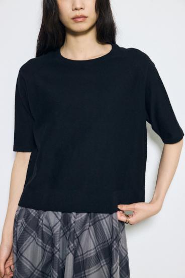 カシミヤミックスハーフスリーブニット 詳細画像