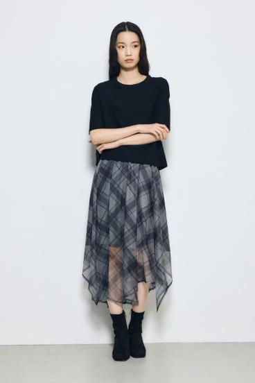 カシミヤミックスハーフスリーブニット 詳細画像