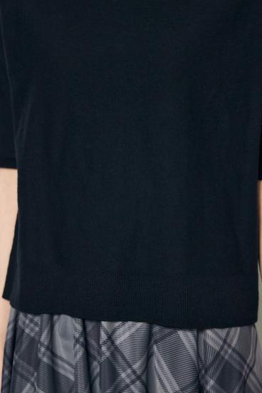 カシミヤミックスハーフスリーブニット 詳細画像