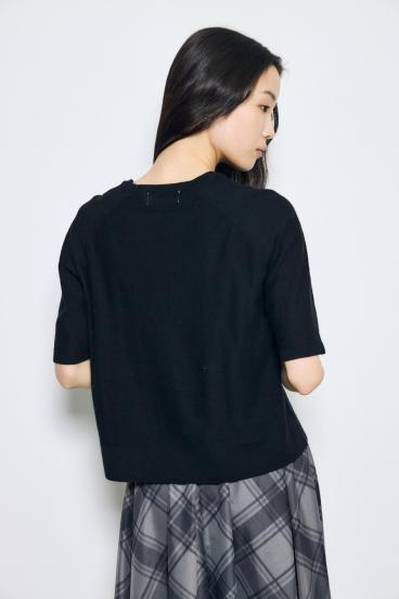 カシミヤミックスハーフスリーブニット 詳細画像