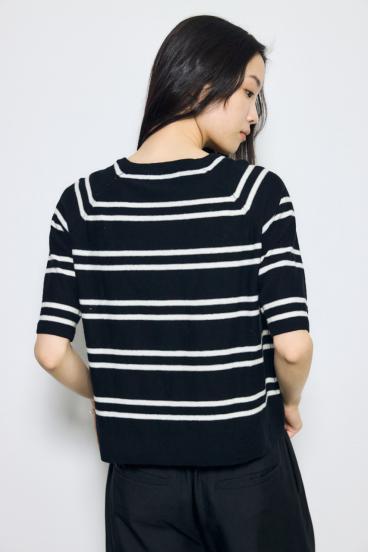 カシミヤミックスハーフスリーブニット 詳細画像