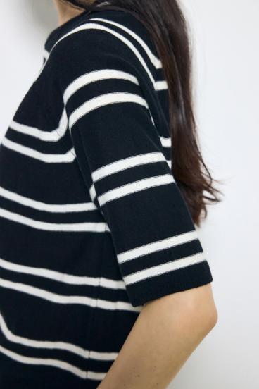 カシミヤミックスハーフスリーブニット 詳細画像