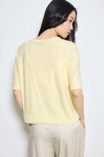 カシミヤミックスハーフスリーブニット 詳細画像