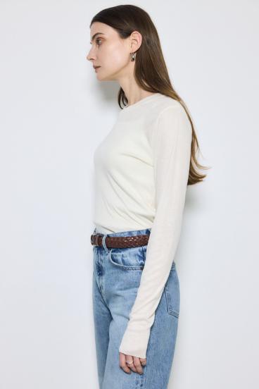 シアー素材ロングTシャツ 詳細画像