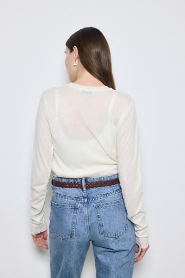 シアー素材ロングTシャツ 詳細画像