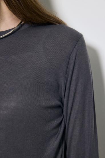 シアー素材ロングTシャツ 詳細画像