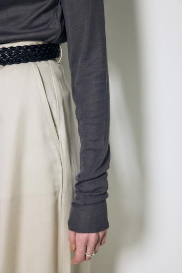 シアー素材ロングTシャツ 詳細画像