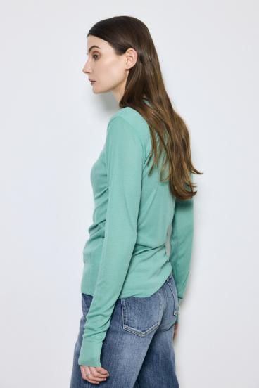 シアー素材ロングTシャツ 詳細画像