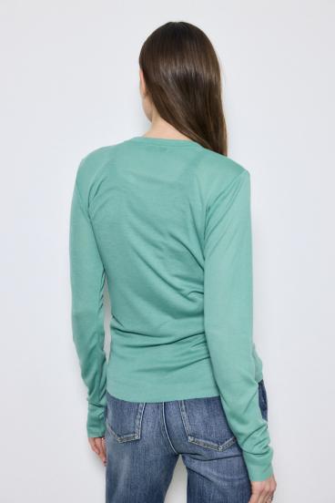 シアー素材ロングTシャツ 詳細画像