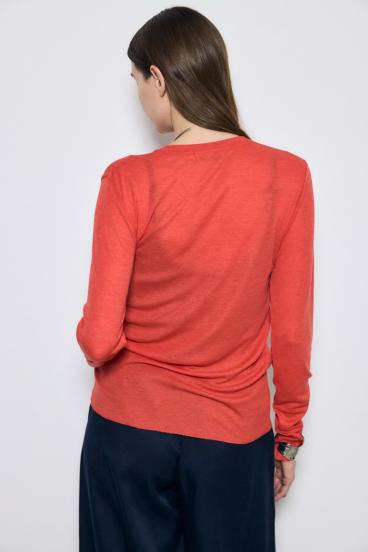 シアー素材ロングTシャツ 詳細画像